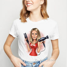 Load image into Gallery viewer, Hair Beauty design t-shirts for women Simple tees Barbershop custom tshirt summer harajuku kawaii shirt tops woman clothes