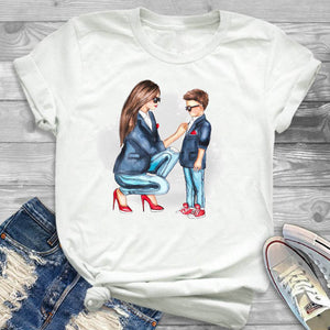 Women Shirt Ladies Female T Womens Mom Life Boy Girl Cute Fashion T-shirt Graphic Short Sleeve Summer Printed Top Tshirt