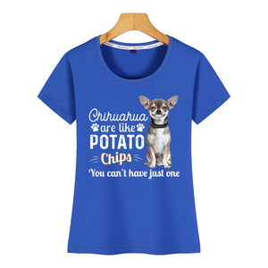 Tops T Shirt Women chihuahua are like potato Sexy Harajuku Short Female Tshirt