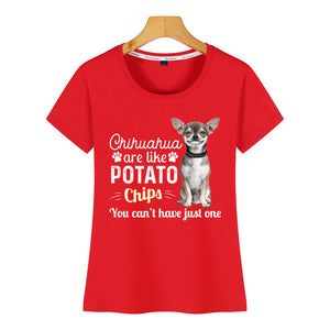 Tops T Shirt Women chihuahua are like potato Sexy Harajuku Short Female Tshirt