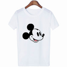 Load image into Gallery viewer, Mouse Cartoon Printing Harajuku T-shirt Women&#39;s Lion King Fashion Tshirt O-neck Short-sleeved shirt White Shirt  Clothing
