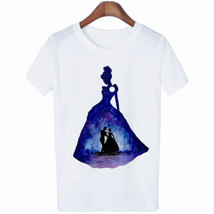 Mouse Cartoon Printing Harajuku T-shirt Women's Lion King Fashion Tshirt O-neck Short-sleeved shirt White Shirt  Clothing