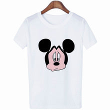 Load image into Gallery viewer, Mouse Cartoon Printing Harajuku T-shirt Women&#39;s Lion King Fashion Tshirt O-neck Short-sleeved shirt White Shirt  Clothing
