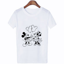 Load image into Gallery viewer, Mouse Cartoon Printing Harajuku T-shirt Women&#39;s Lion King Fashion Tshirt O-neck Short-sleeved shirt White Shirt Women&#39;s Clothing
