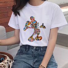 Load image into Gallery viewer, Mouse Cartoon Printing Harajuku T-shirt Women&#39;s Lion King Fashion Tshirt O-neck Short-sleeved shirt White Shirt Women&#39;s Clothing
