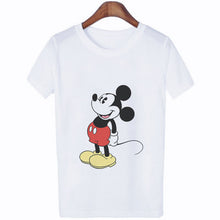 Load image into Gallery viewer, Mouse Cartoon Printing Harajuku T-shirt Women&#39;s Lion King Fashion Tshirt O-neck Short-sleeved shirt White Shirt Women&#39;s Clothing
