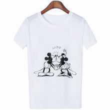 Load image into Gallery viewer, Mouse Cartoon Printing Harajuku T-shirt Women&#39;s Lion King Fashion Tshirt O-neck Short-sleeved shirt White Shirt Women&#39;s Clothing
