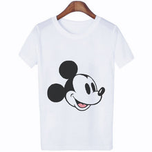 Load image into Gallery viewer, Mouse Cartoon Printing Harajuku T-shirt Women&#39;s Lion King Fashion Tshirt O-neck Short-sleeved shirt White Shirt Women&#39;s Clothing
