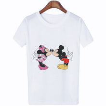 Load image into Gallery viewer, Mouse Cartoon Printing Harajuku T-shirt Women&#39;s Lion King Fashion Tshirt O-neck Short-sleeved shirt White Shirt Women&#39;s Clothing
