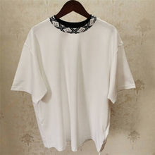 Load image into Gallery viewer, 2020 summer new t-shirt face jacquard stand collar loose tshirt women and men
